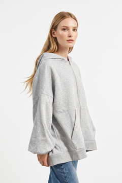 Felpa Mia bomber oversize con cappuccio in candy cotton