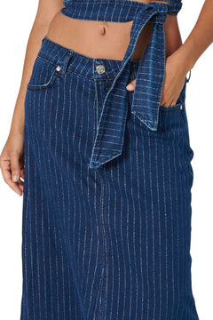 Gonna FAIRY in denim gessato lurex
