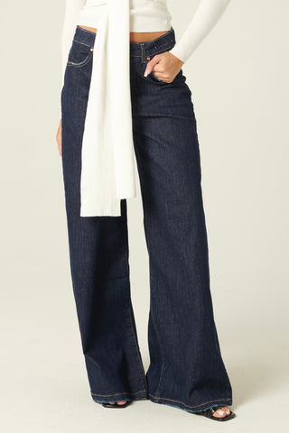 Jeans Becca wide leg in denim comfort