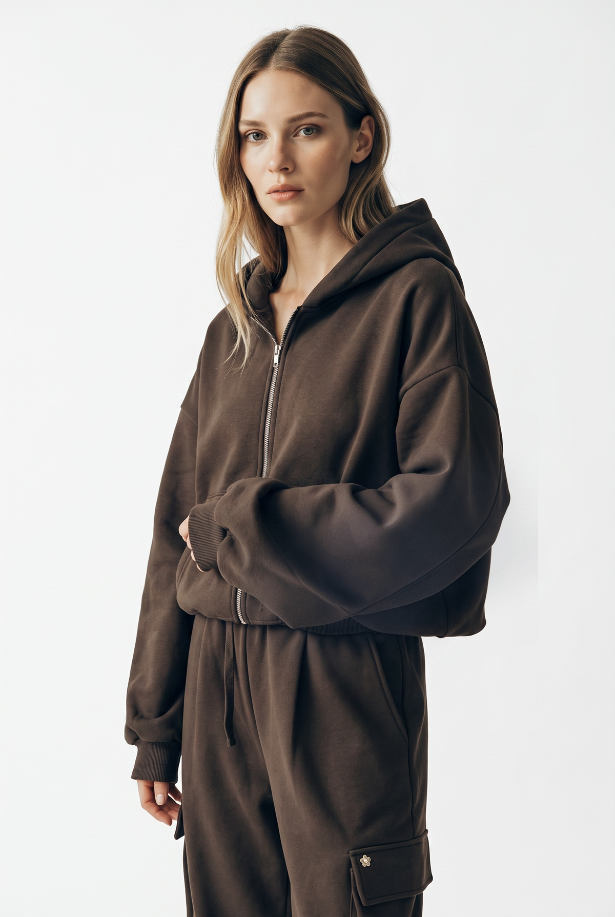 Felpa Megan maxi bomber oversize in misto viscosa