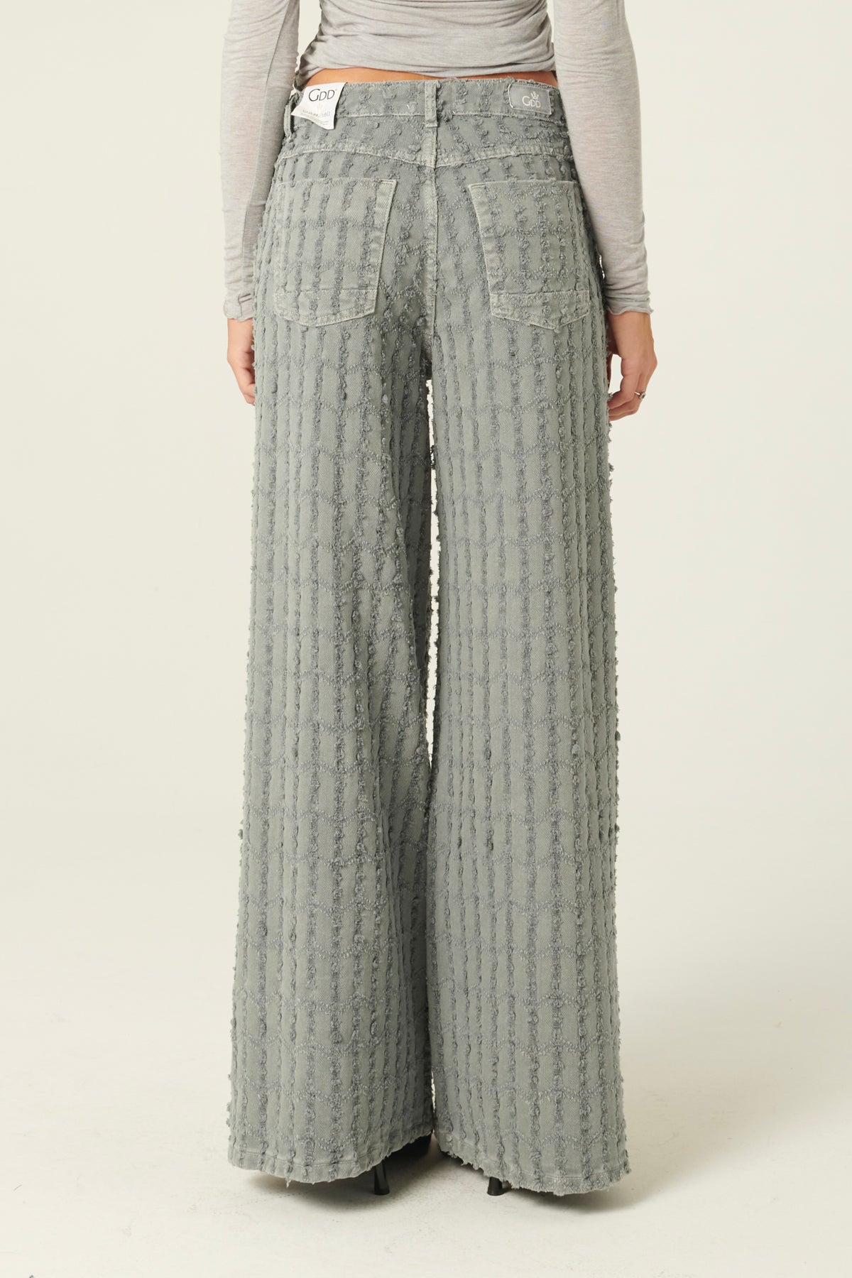 Pantaloni Alisha in drill laserato