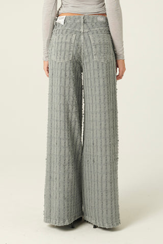 Pantaloni Alisha in drill laserato