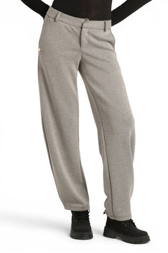 Pantaloni Amber barrel in felpa misto viscosa