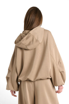 Felpa Megan maxi bomber oversize in misto viscosa