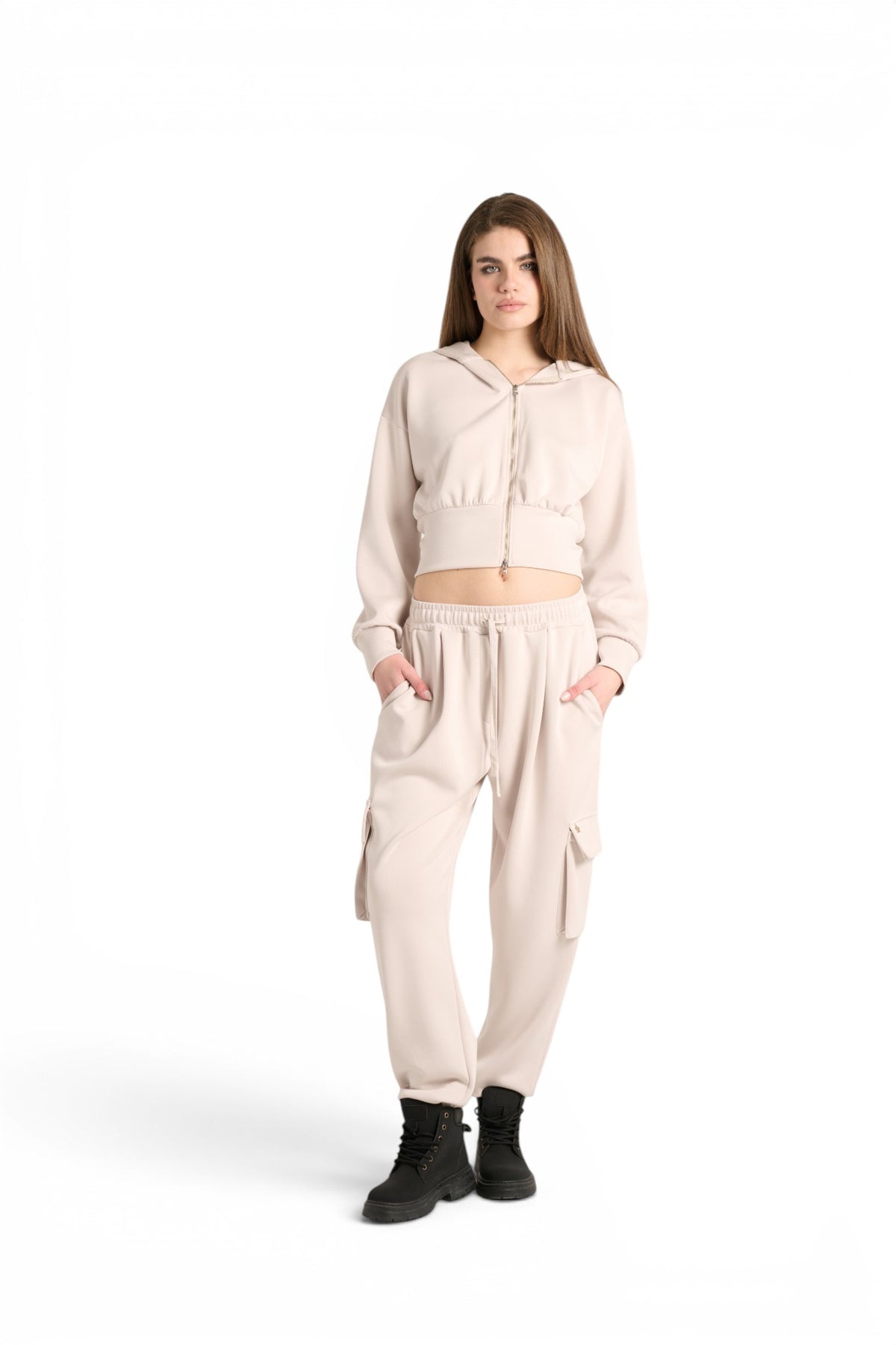 Pantaloni Jane jogger in felpa misto viscosa