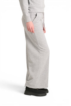 Pantaloni Ivy straight leg in felpa con nervina