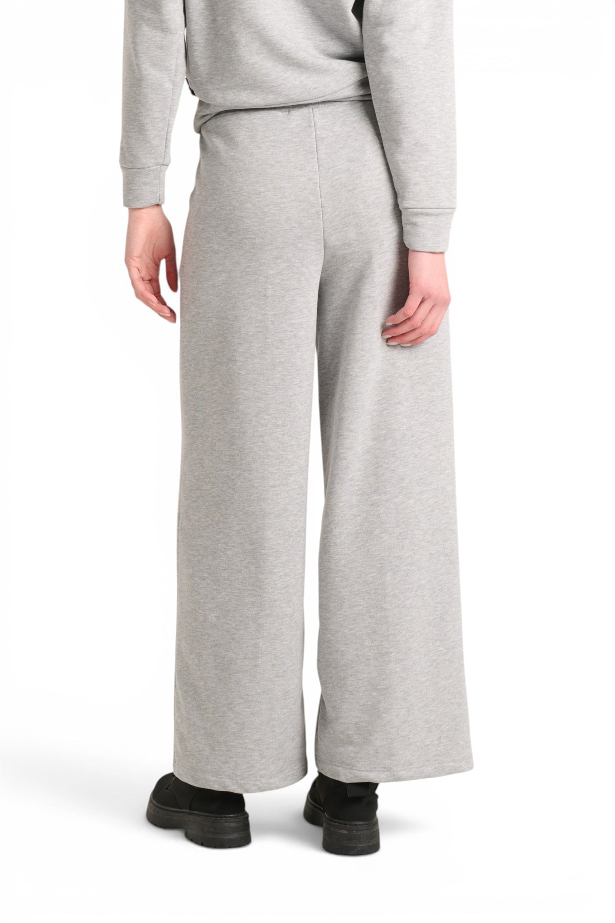 Pantaloni Ivy straight leg in felpa con nervina