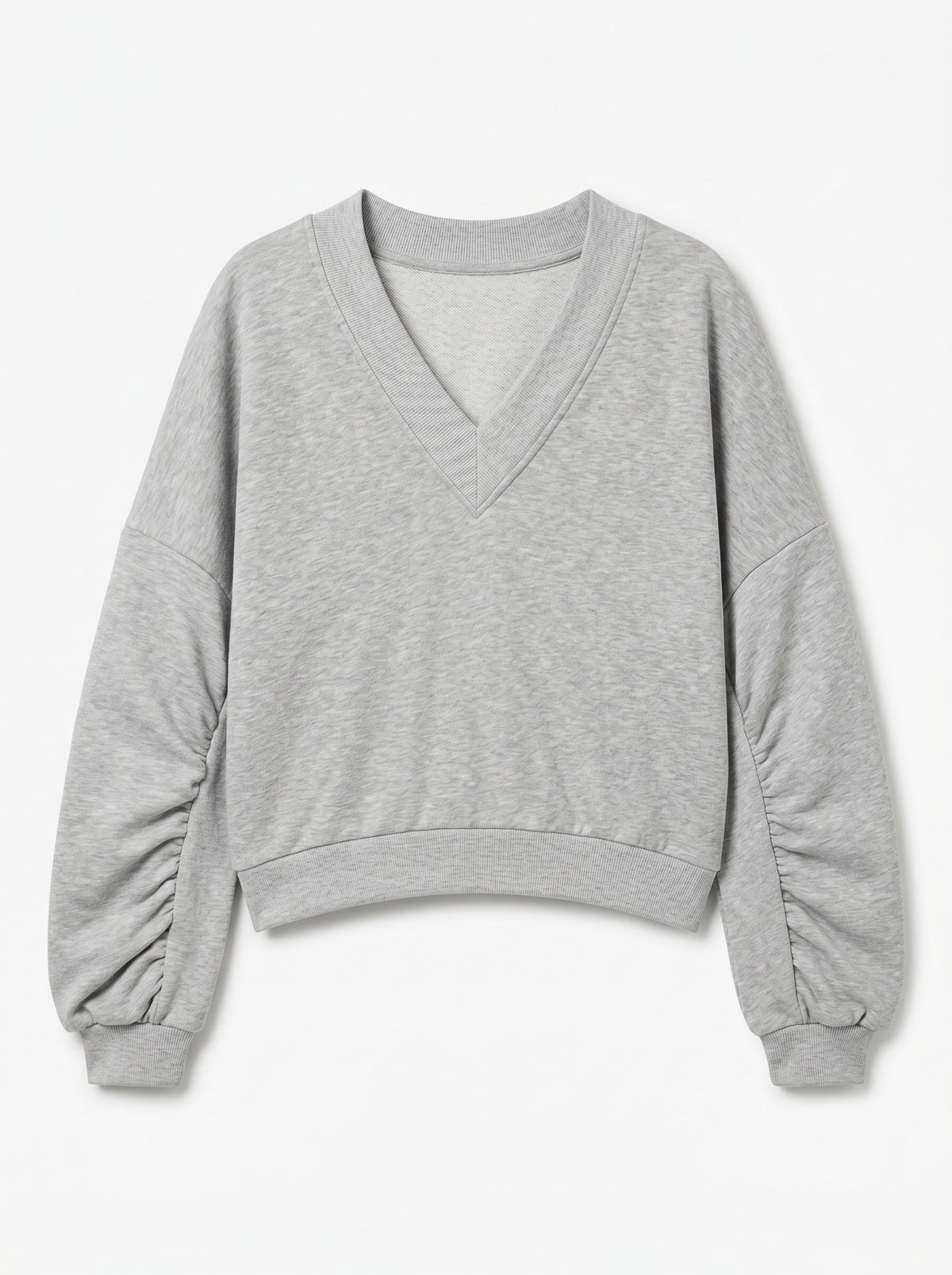 Felpa Pearl oversize con scollo a V e maniche curvate