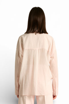 Camicia Yoko oversize in mussola misto tencel e cotone spraywash