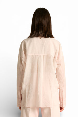 Camicia Yoko oversize in mussola misto tencel e cotone spraywash