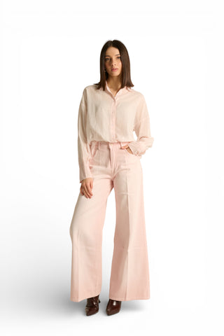 Camicia Yoko oversize in mussola misto tencel e cotone spraywash