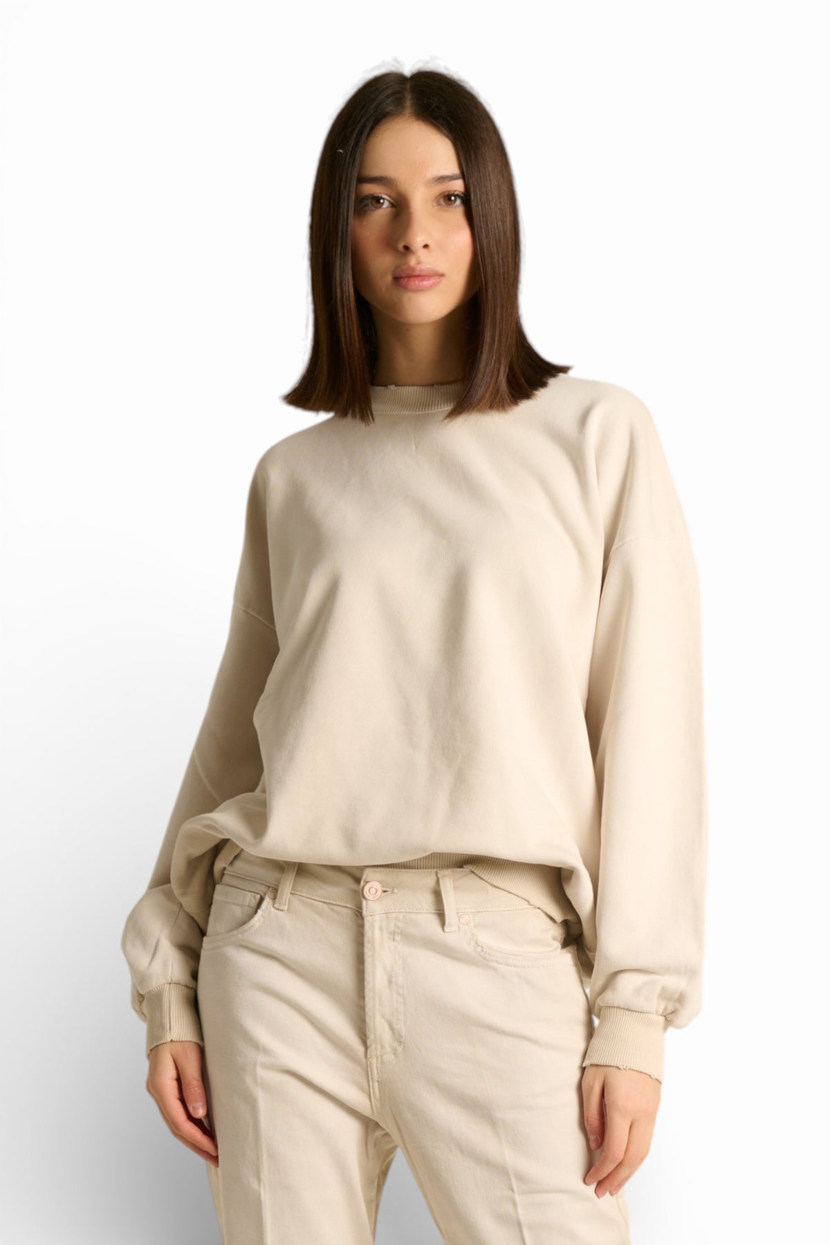 Felpa Vale oversize basic con lavaggio spraywash
