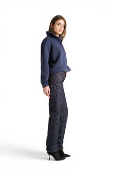 Tammy candy cotton cropped polo sweatshirt