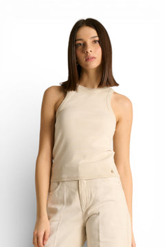 Canotta Isa slim in costina spraywash