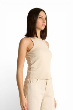 Canotta Isa slim in costina spraywash