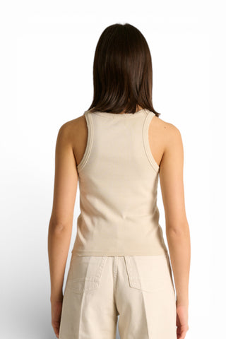 Canotta Isa slim in costina spraywash