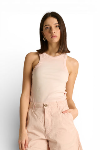 Canotta Isa slim in costina spraywash