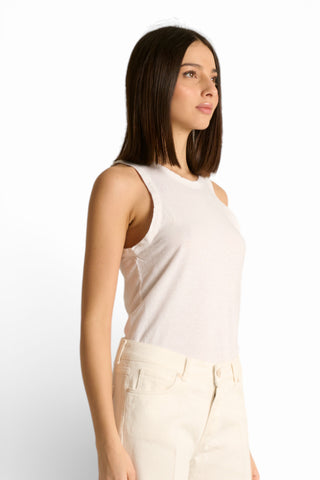 Canotta Lily basic in cotone misto lino