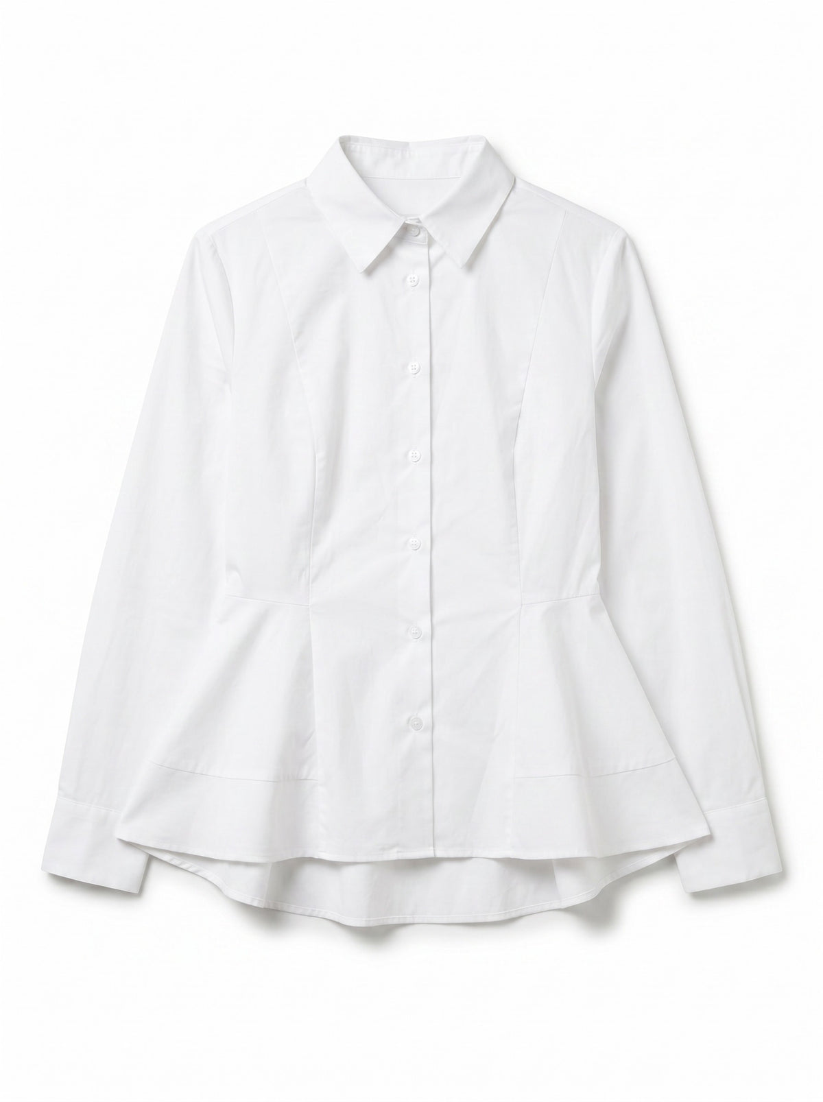 Yvette shirt in cotton poplin with side flare