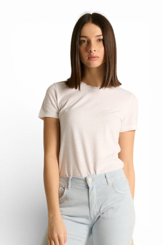 T-shirt Lena basic in cotone misto lino