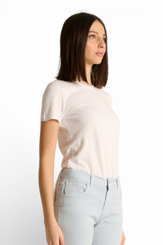 T-shirt Lena basic in cotone misto lino