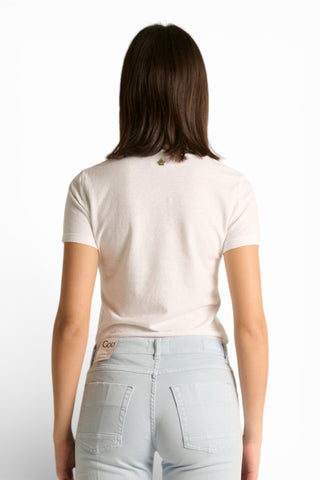 T-shirt Lena basic in cotone misto lino