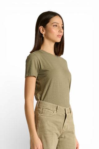 T-shirt Lena basic in cotone misto lino