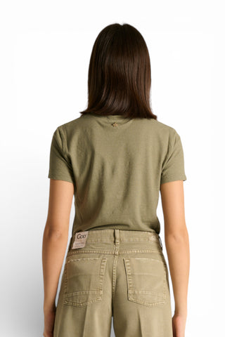 T-shirt Lena basic in cotone misto lino