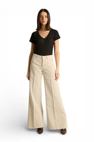 Shirt Olga in misto seta con scollo a V