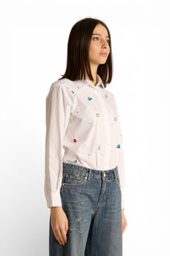 Camicia Phoebe con castoni cuciti a mano