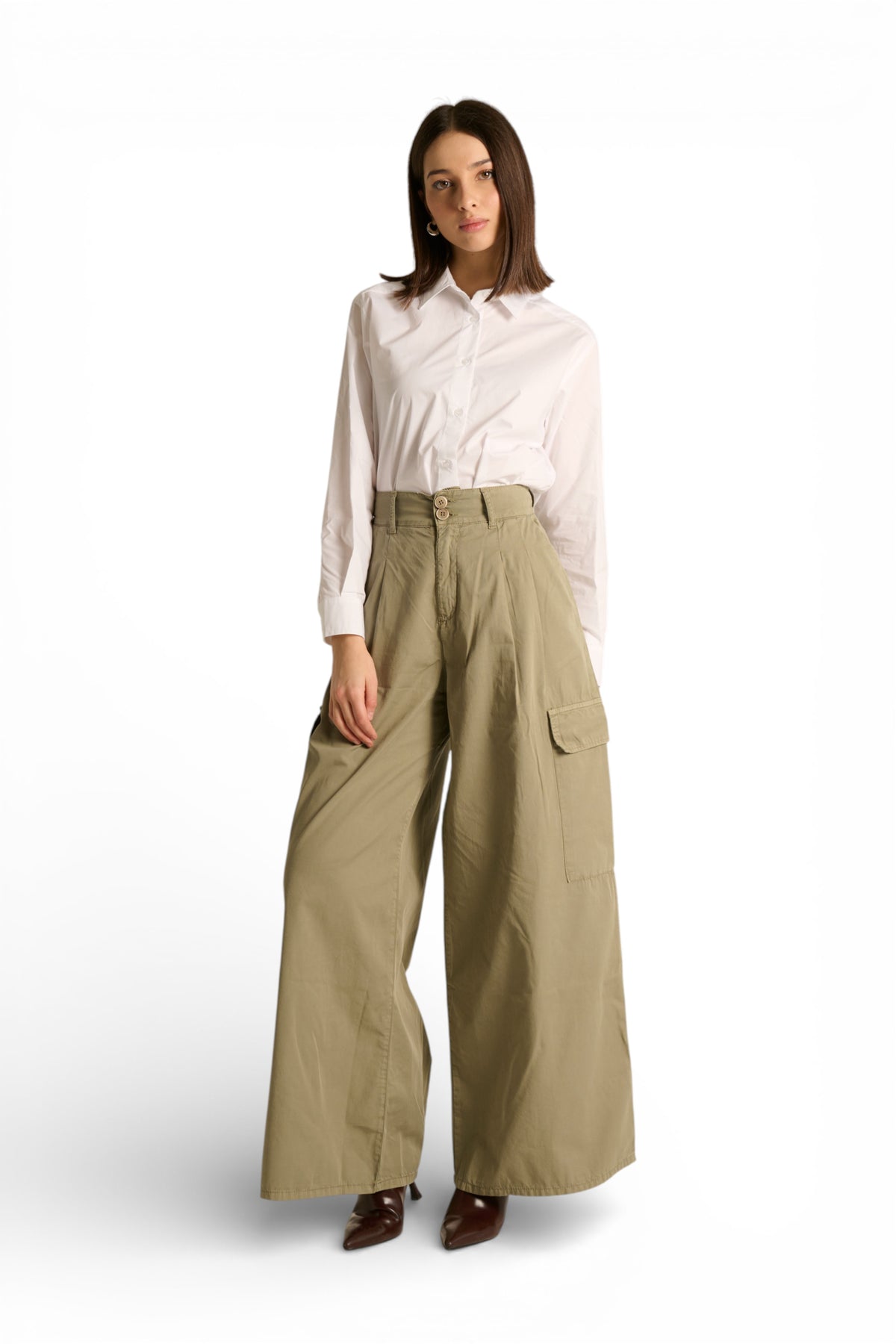 Camicia Phoebe basic in popeline di cotone