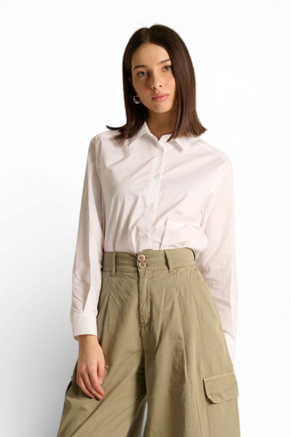 Camicia Phoebe basic in popeline di cotone