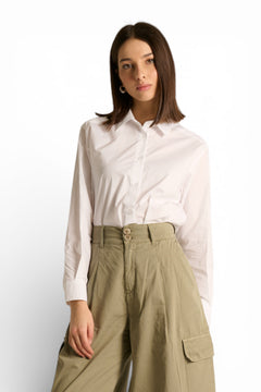 Camicia Phoebe basic in popeline di cotone