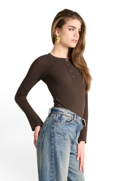 Maglia Dance body con collo serafino in misto cashmere