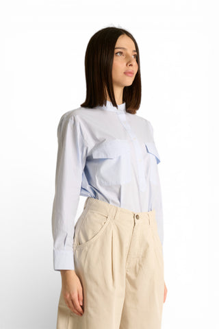 Camicia Kory box fit relaxed con tasche a toppa