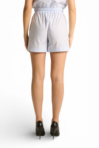 Shorts Lucas in popeline di cotone con elastico in vita