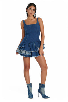 Minidress MIKA in denim stretch