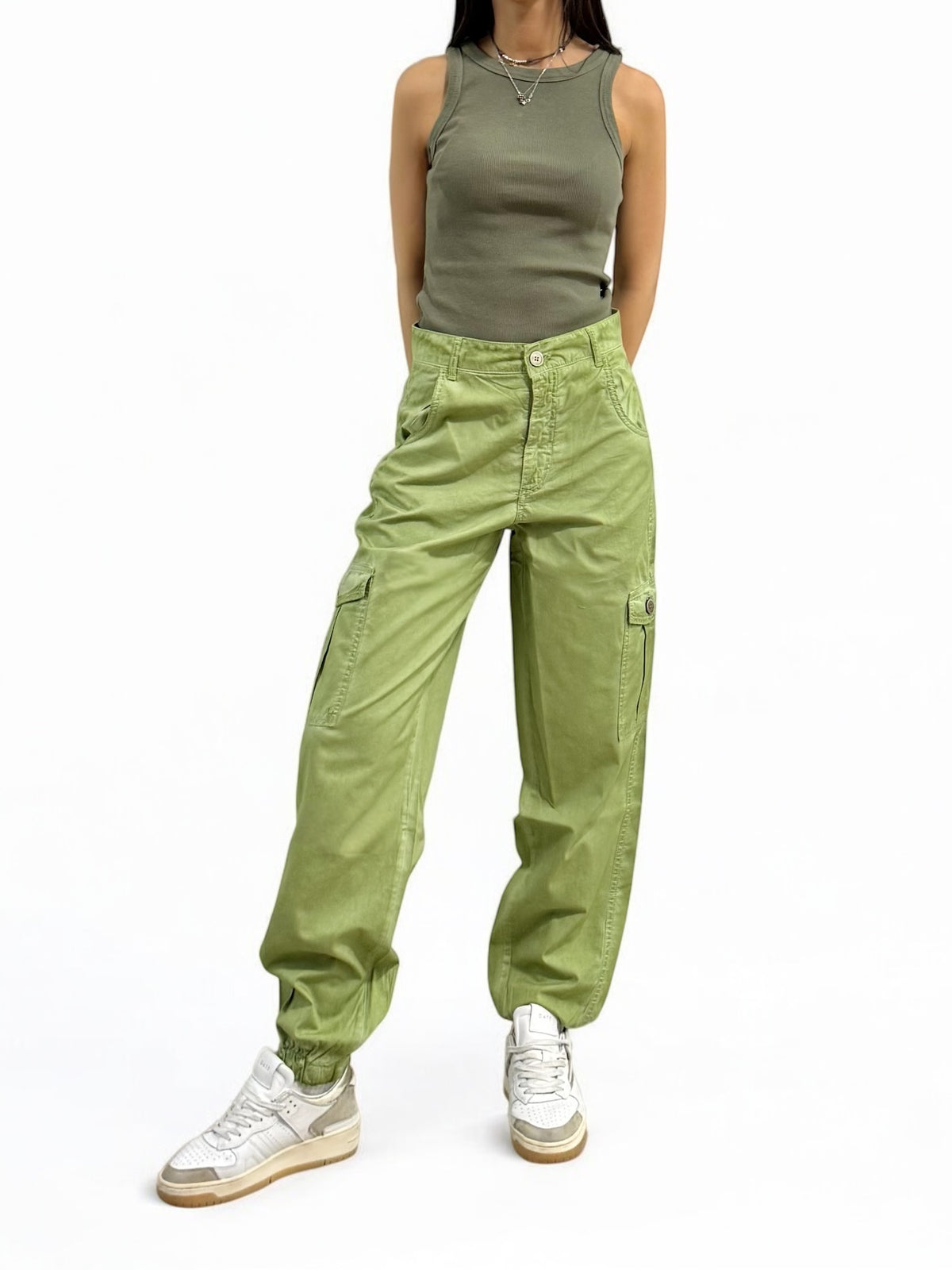 Pantaloni ALLIE cargo jogger acid wash