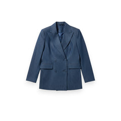 Giacca Tasha denim lyocell morbida luminosa - vista frontale elegante
