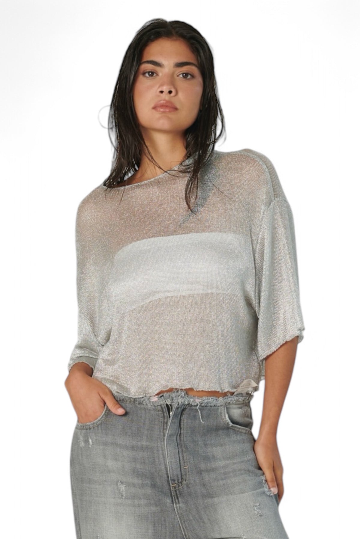 Shirt oversize WENDY retina lurex