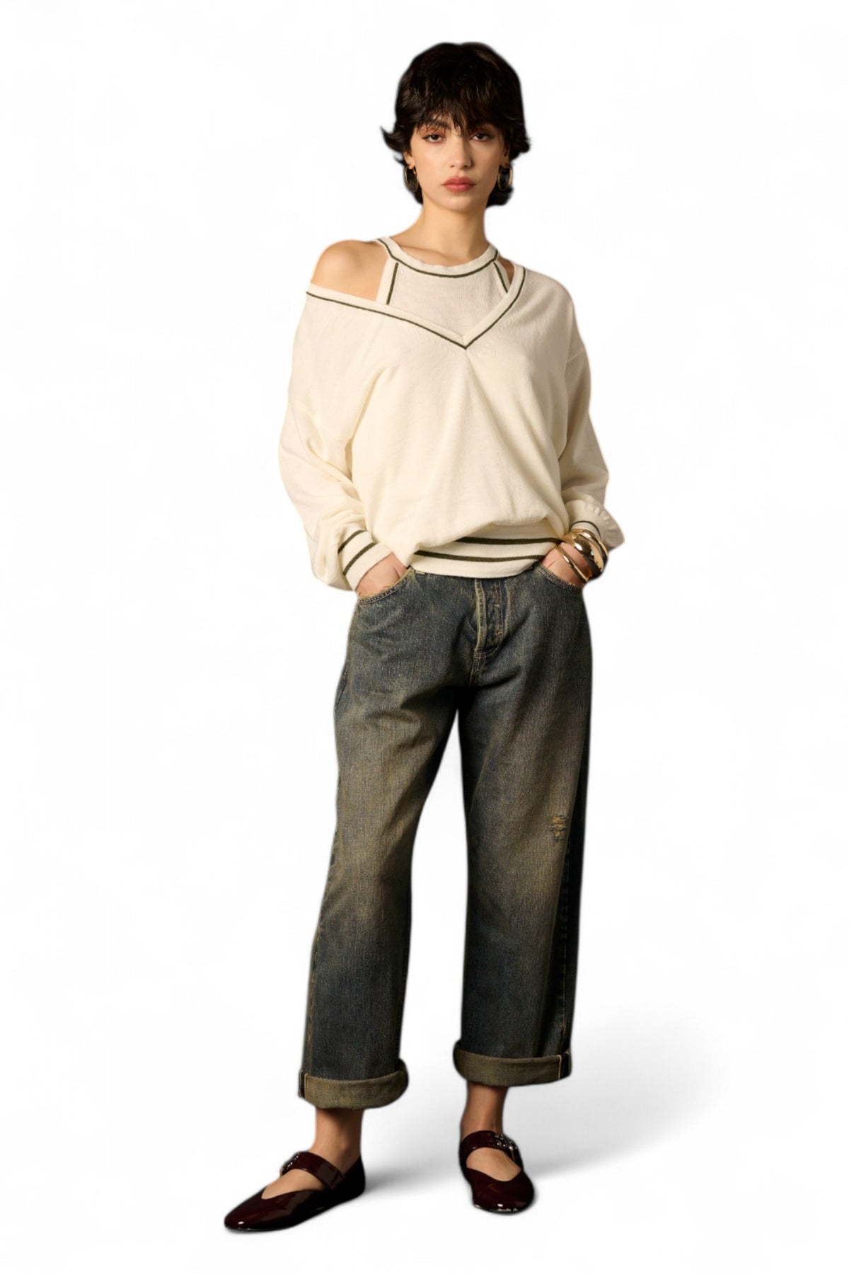 Relaxed Abby jeans in selvedge denim