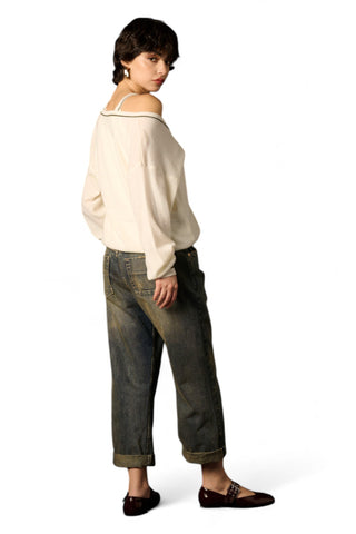 Jeans Abby relaxed in denim cimmosato