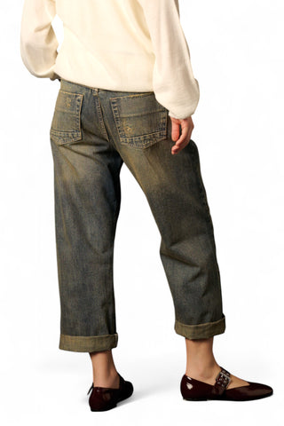 Jeans Abby relaxed in denim cimmosato