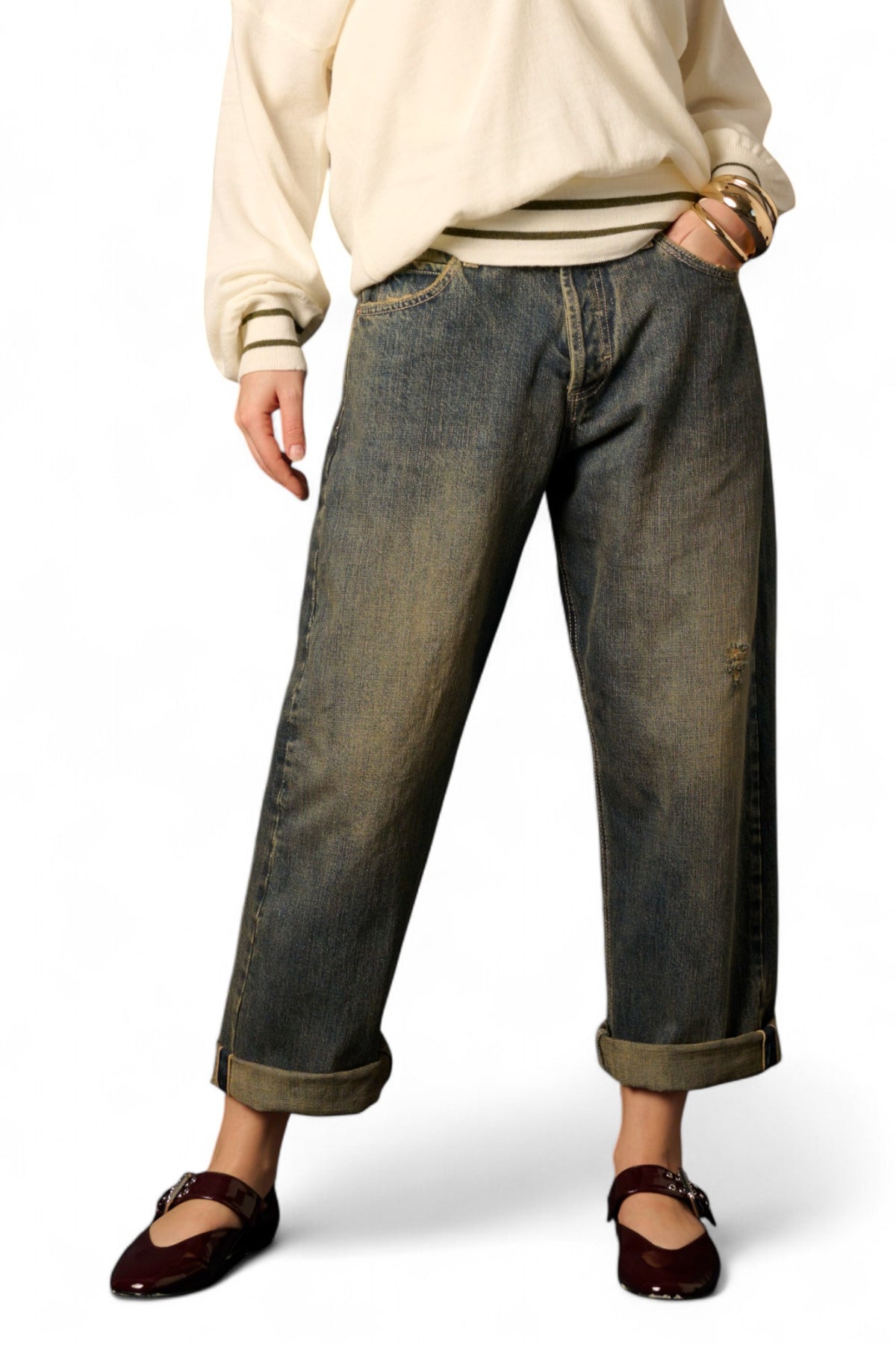 Relaxed Abby jeans in selvedge denim