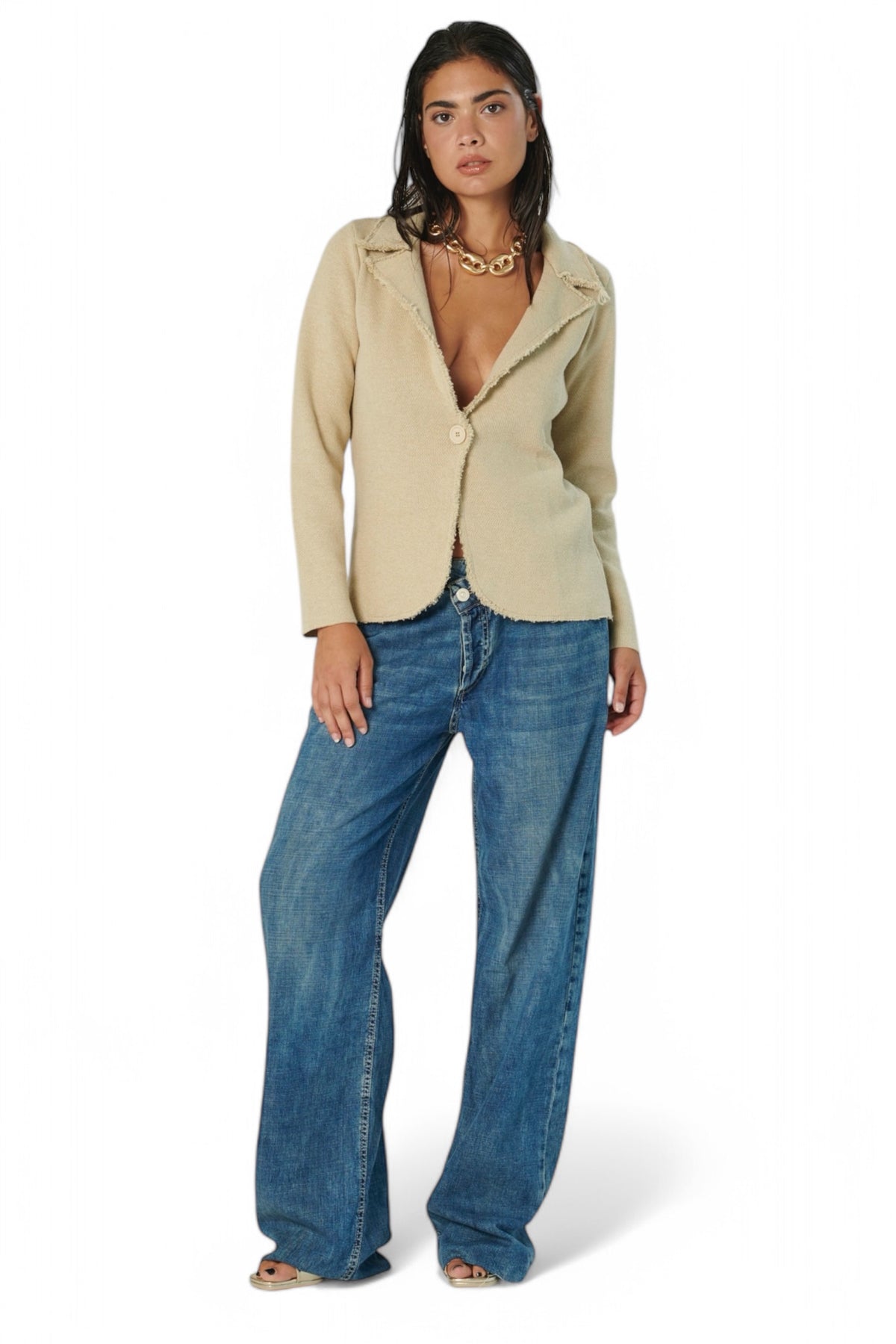 Jeans ADRIA bustino asimmetrico