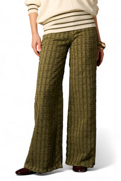 Pantaloni Alisha in drill laserato