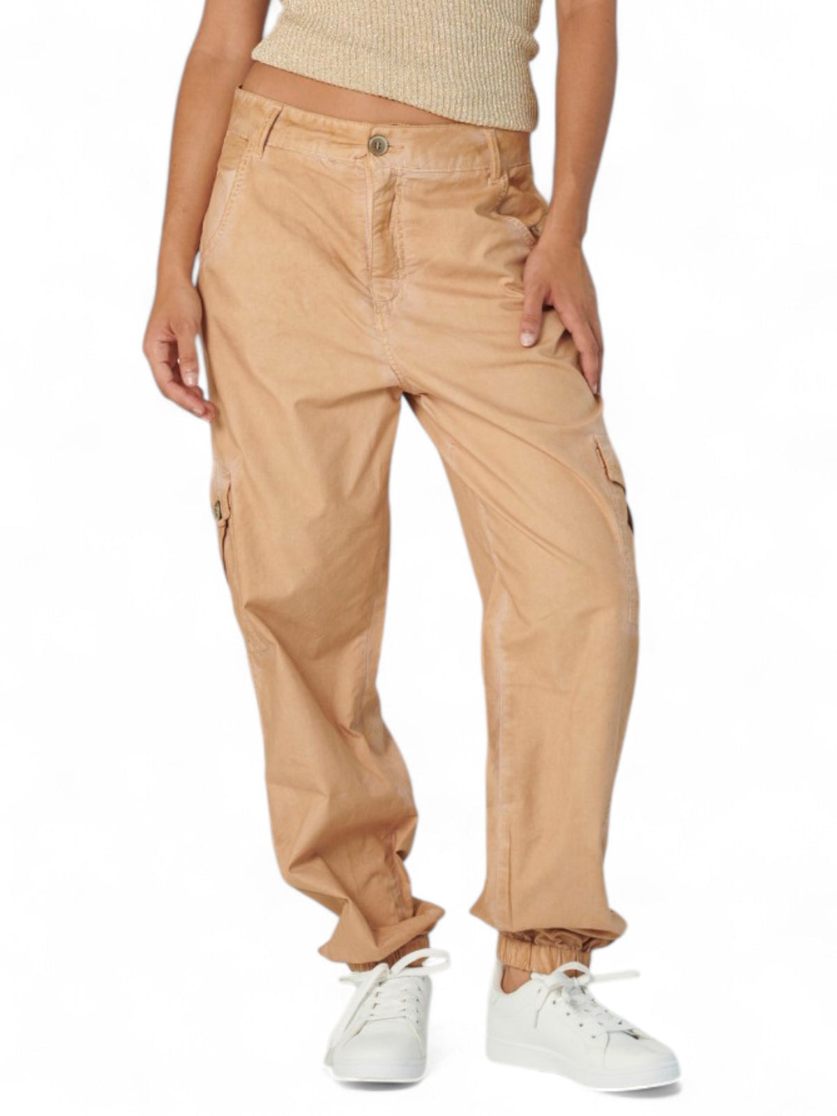 Pantaloni ALLIE cargo jogger acid wash