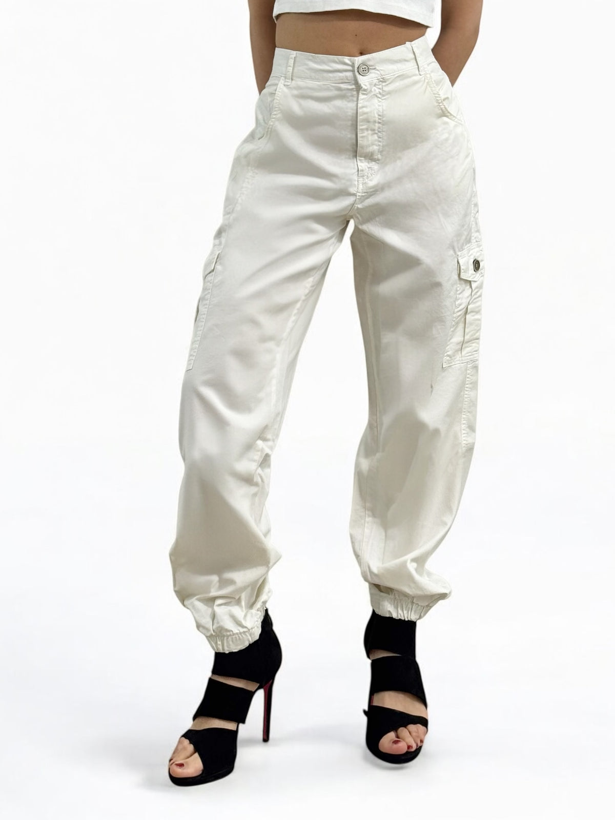 Pantaloni ALLIE cargo jogger acid wash