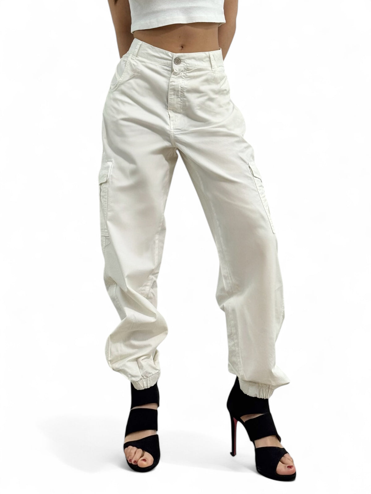 Pantaloni ALLIE cargo jogger acid wash