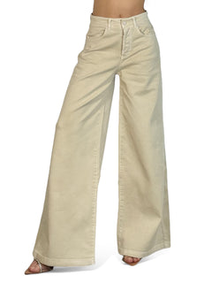Pantaloni AMY wide leg in drill